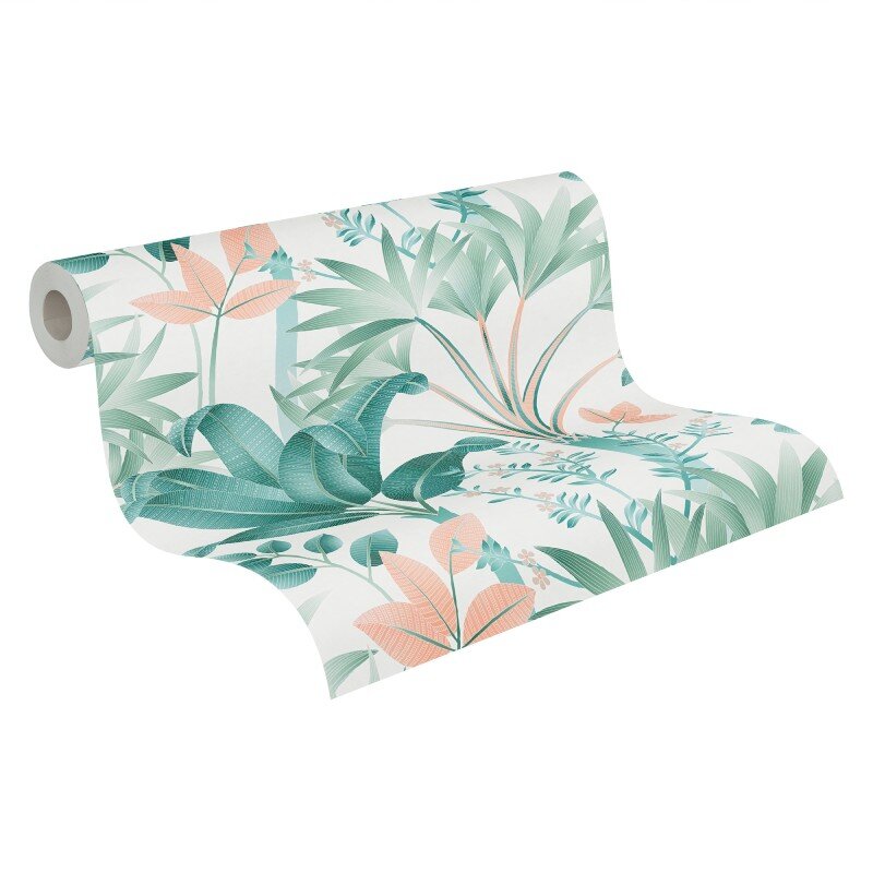 Tapete Weiß, Grün, Türkis Architects Paper Vliestapete (391723)