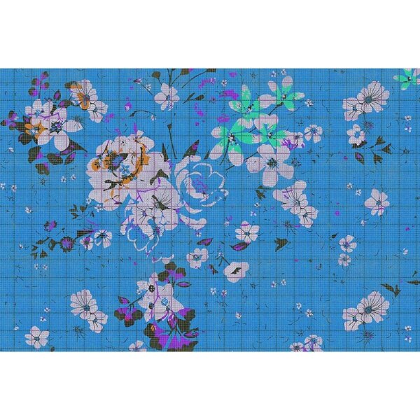 Digitaldruck-Tapete Flower plaid 3 livingwalls (113832)