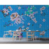 Digitaldruck-Tapete Flower plaid 3 livingwalls (113832)