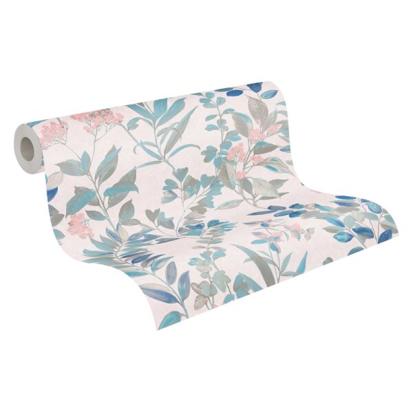 Tapete Weiß, Türkis Architects Paper Vliestapete (391712)