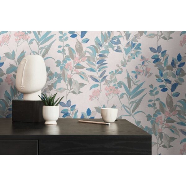 Tapete Weiß, Türkis Architects Paper Vliestapete (391712)