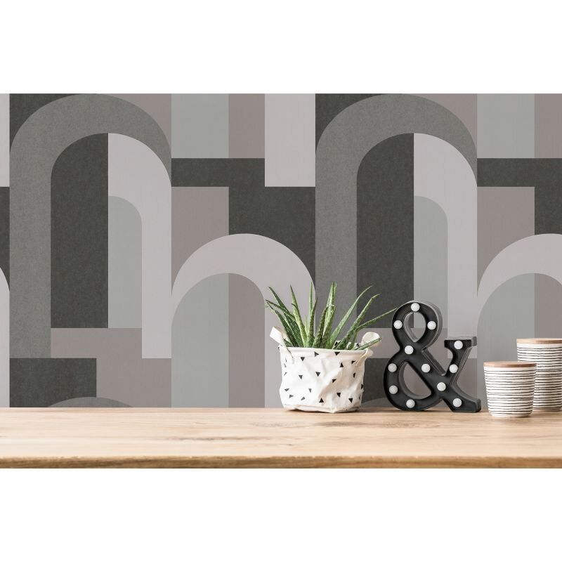 Tapete Grau, Schwarz Architects Paper Vliestapete (391704)