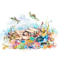 Digitaldruck-Tapete Bunt, Wei&szlig; Rasch (365030)