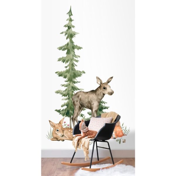 Digitaldruck-Tapete Braun, Grün, Weiß Rasch (365009)