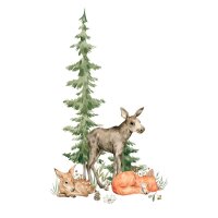 Digitaldruck-Tapete Braun, Gr&uuml;n, Wei&szlig; Rasch...