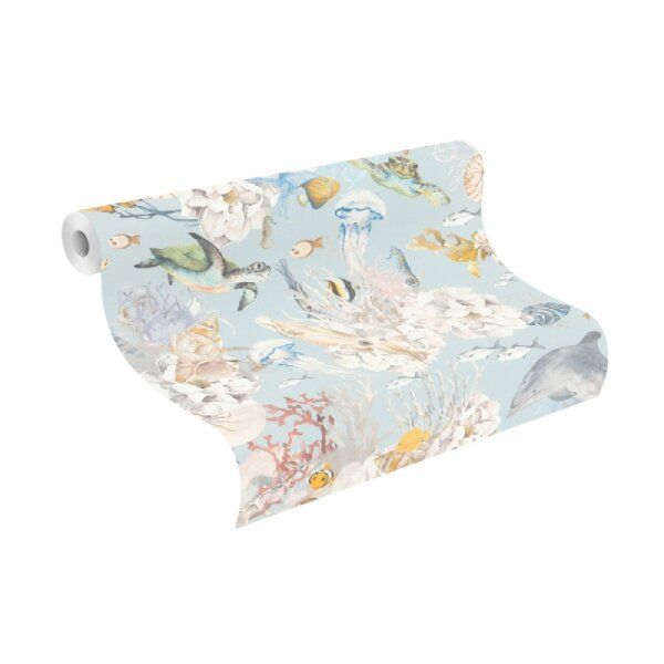 Tapete Bunt, Blau Rasch Vliestapete (301328)