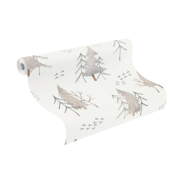 Tapete Braun, Grau, Weiß Rasch Vliestapete (300741)