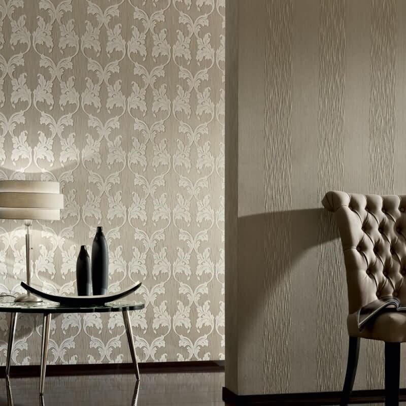 Tapete Gelb, Vanille Architects Paper Textiltapete (956605)