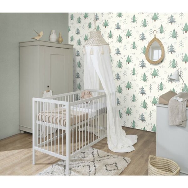 Tapete Grün, Weiß Rasch Vliestapete (300734)