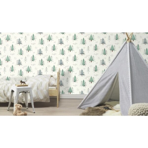 Tapete Grün, Weiß Rasch Vliestapete (300734)