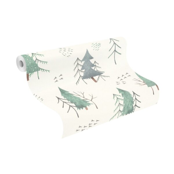 Tapete Grün, Weiß Rasch Vliestapete (300734)