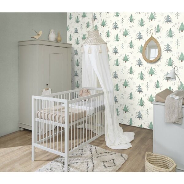 Tapete Grün, Weiß Rasch Vliestapete (300734)