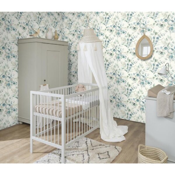 Tapete Blau, Grün, Pastellfarben Rasch Vliestapete (300215)