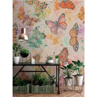 Digitaldruck-Tapete Mosaic Butterflies 2 livingwalls...