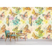 Digitaldruck-Tapete Mosaic Butterflies 1 livingwalls...