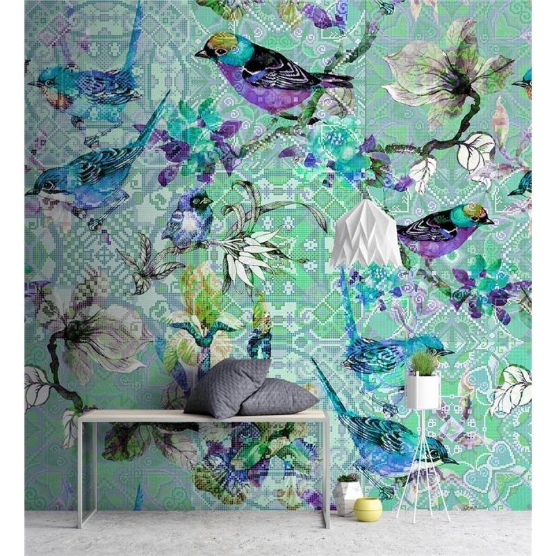 Digitaldruck-Tapete Mosaic Birds 3 livingwalls (DD110256)