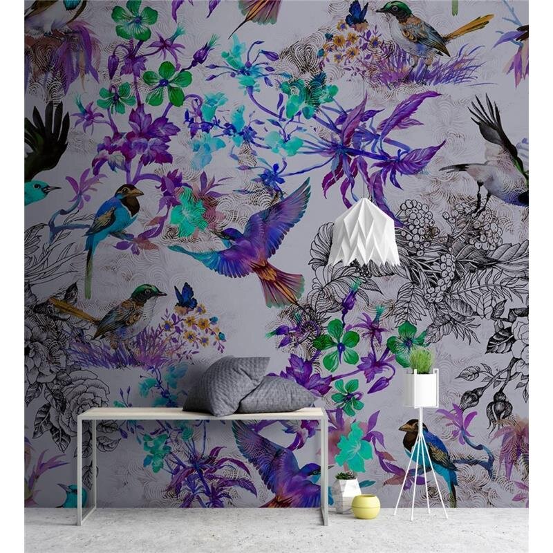 Digitaldruck-Tapete Funky birds 2 livingwalls (DD110181)