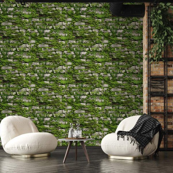 Tapete Grau, Grün Marburg Vliestapete (45731)