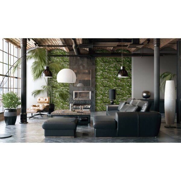 Tapete Grau, Grün Marburg Vliestapete (45731)