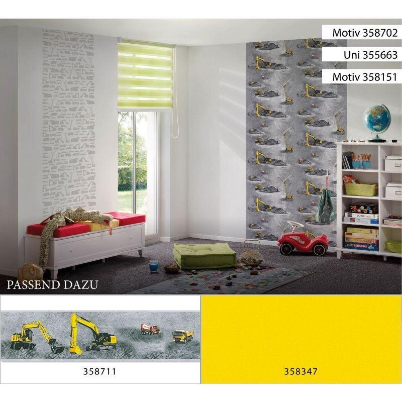 Bordüre Grau, Silber, Schwarz, Anthrazit AS-Creation Vlies (358711)