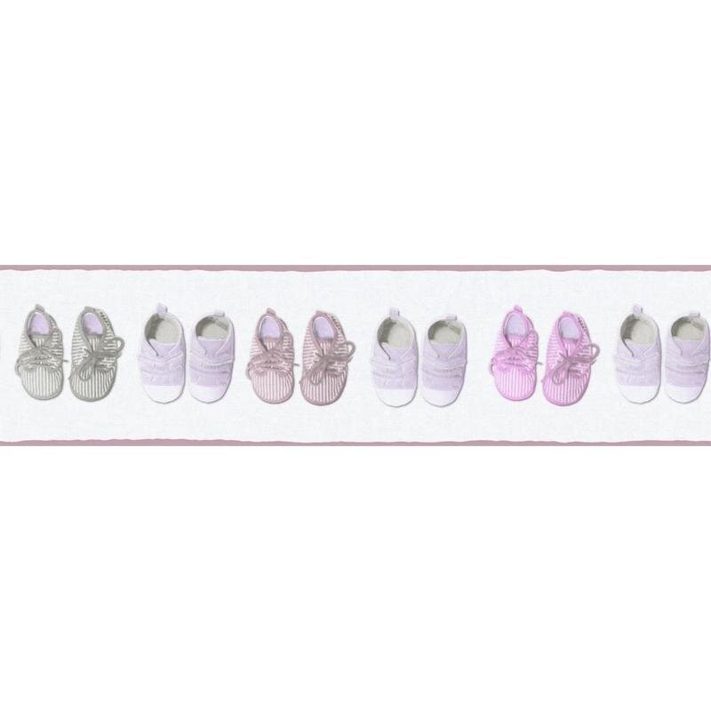 Bordüre Grau, Silber, Rosa, Rose AS-Creation Vlies (358641)