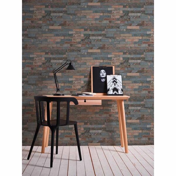 Tapete Braun, Grau, Silber, Schwarz, Anthrazit AS-Creation Vliestapete (355823)