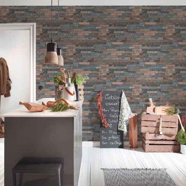 Tapete Braun, Grau, Silber, Schwarz, Anthrazit AS-Creation Vliestapete (355823)