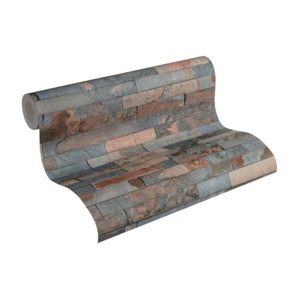 Tapete Braun, Grau, Silber, Schwarz, Anthrazit AS-Creation Vliestapete (355823)