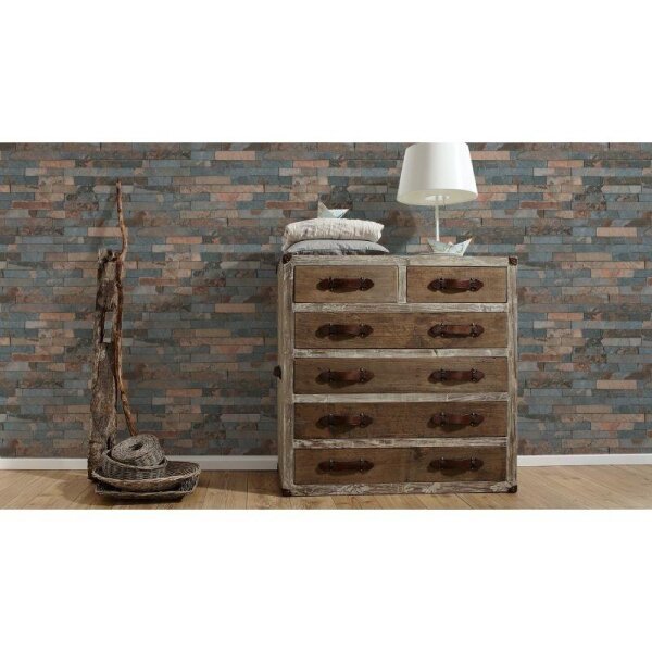 Tapete Braun, Grau, Silber, Schwarz, Anthrazit AS-Creation Vliestapete (355823)