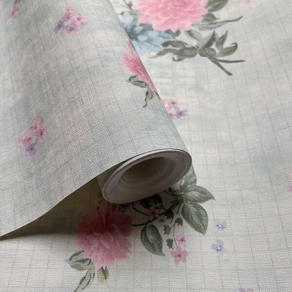 Tapete Blau, Grün, Rosa, Rose SALE AS-Creation Vliestapete 358733