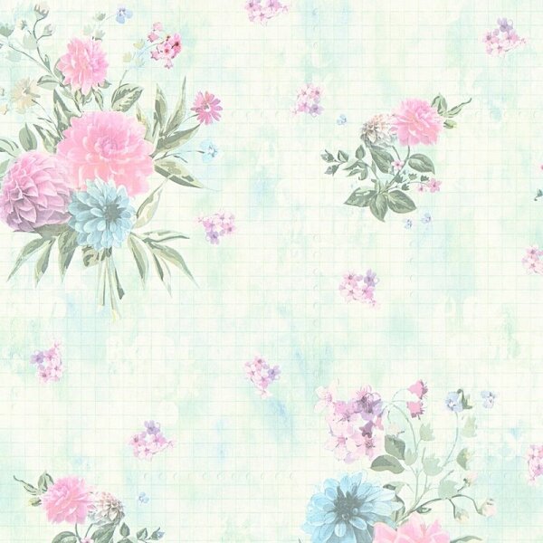 Tapete Blau, Grün, Rosa, Rose SALE AS-Creation Vliestapete 358733