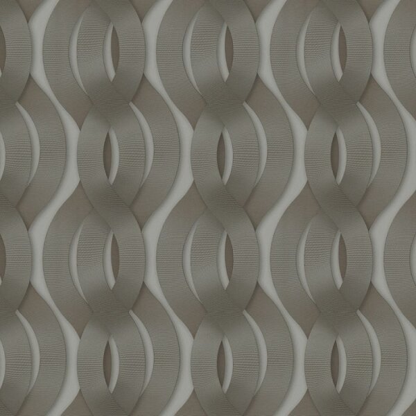 Tapete Braun, Schwarz, Anthrazit Luigi Colani Vliestapete (59804)