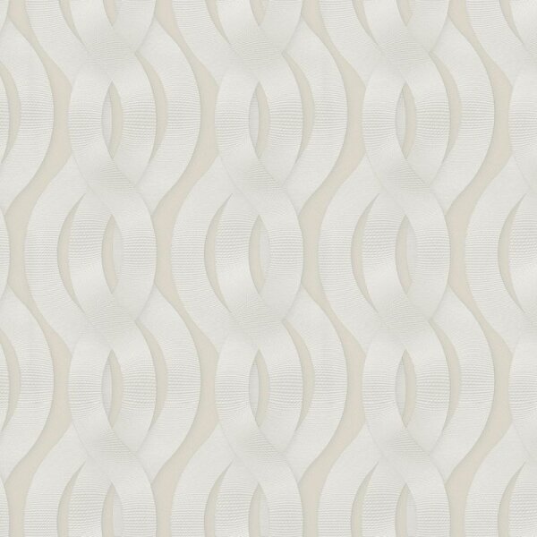 Tapete Beige, Creme, Grau, Silber Luigi Colani Vliestapete (59802)