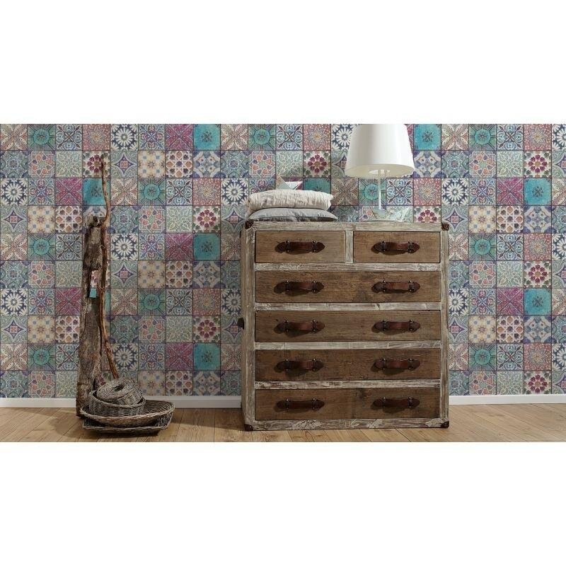 Tapete Blau, Lila, Flieder, Rosa, Rose AS-Creation Vliestapete (362051)