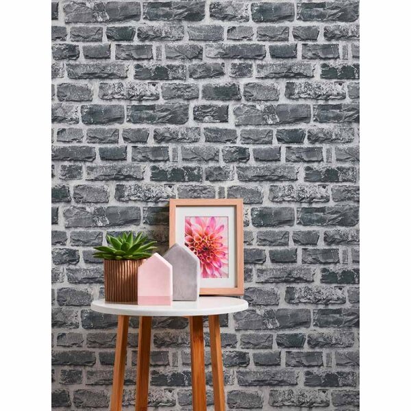 Tapete Grau, Silber, Schwarz, Anthrazit AS-Creation Vliestapete (361404)