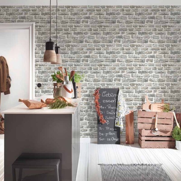 Tapete Beige, Creme, Grau, Silber AS-Creation Vliestapete (361402)