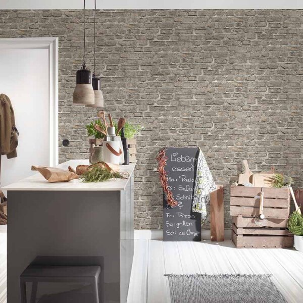 Tapete Braun, Grau, Silber AS-Creation Vliestapete (361394)