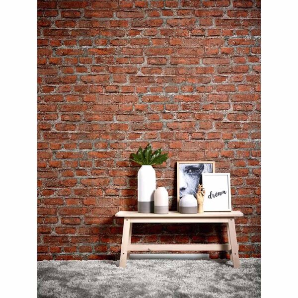 Tapete Rot, Grau, Silber AS-Creation Vliestapete (361392)