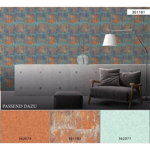 Tapete Blau, Grün AS-Creation Vliestapete (361181)