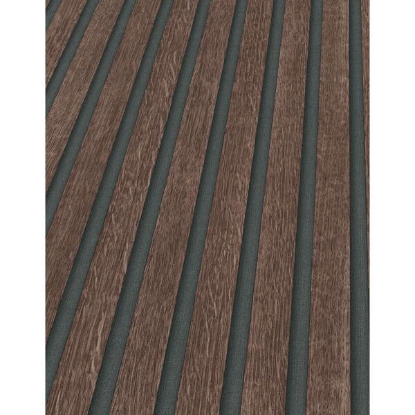 Tapete Holzpaneel Akustikpaneel Braun Dunkle Eiche (1040033)