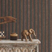 Tapete Holzpaneel Akustikpaneel Braun Dunkle Eiche (1040033)