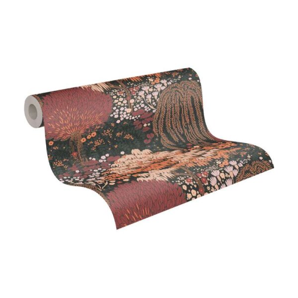 Tapete Orange, Schwarz livingwalls Vliestapete (393504)