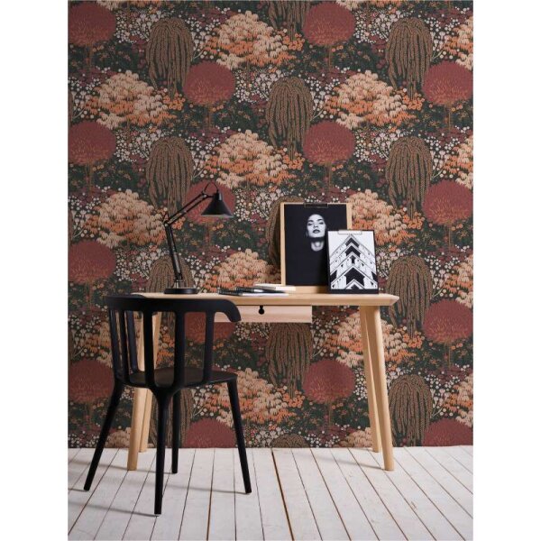 Tapete Orange, Schwarz livingwalls Vliestapete (393504)