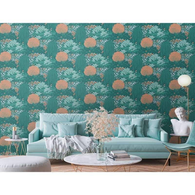 Tapete Grün, Petrol livingwalls Vliestapete (393503)