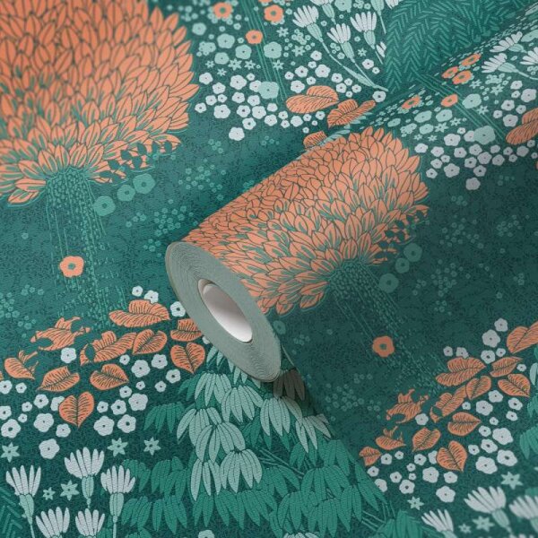 Tapete Grün, Petrol livingwalls Vliestapete (393503)