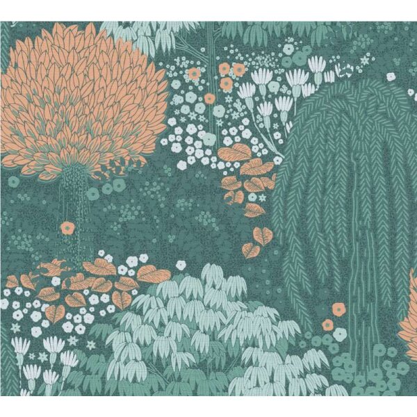 Tapete Grün, Petrol livingwalls Vliestapete (393503)