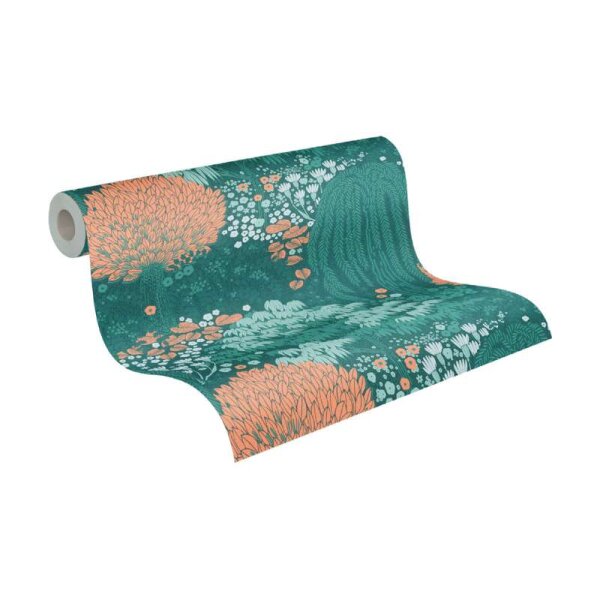 Tapete Grün, Petrol livingwalls Vliestapete (393503)