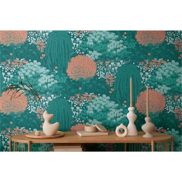 Tapete Grün, Petrol livingwalls Vliestapete (393503)