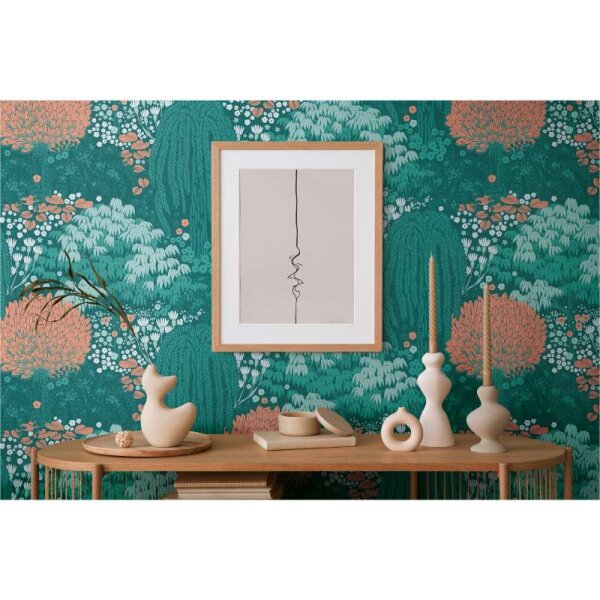 Tapete Grün, Petrol livingwalls Vliestapete (393503)