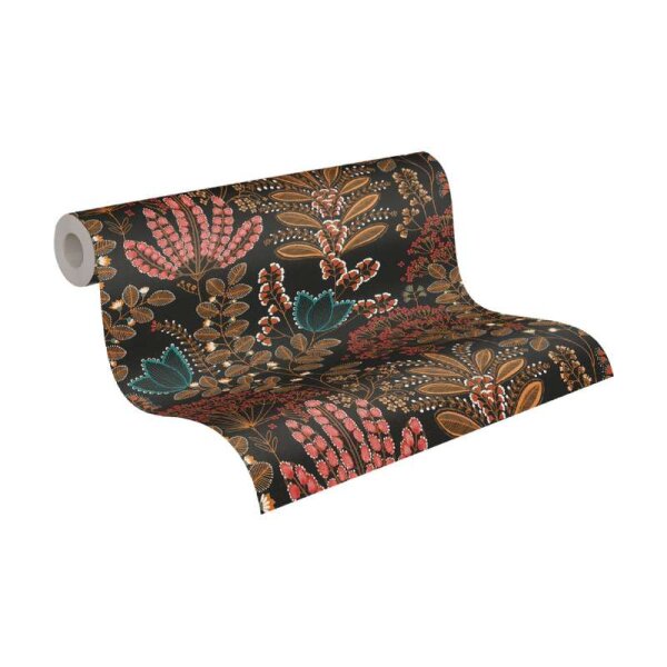 Tapete Orange, Schwarz livingwalls Vliestapete (393495)